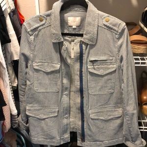 Loft blue striped jacket or blazer